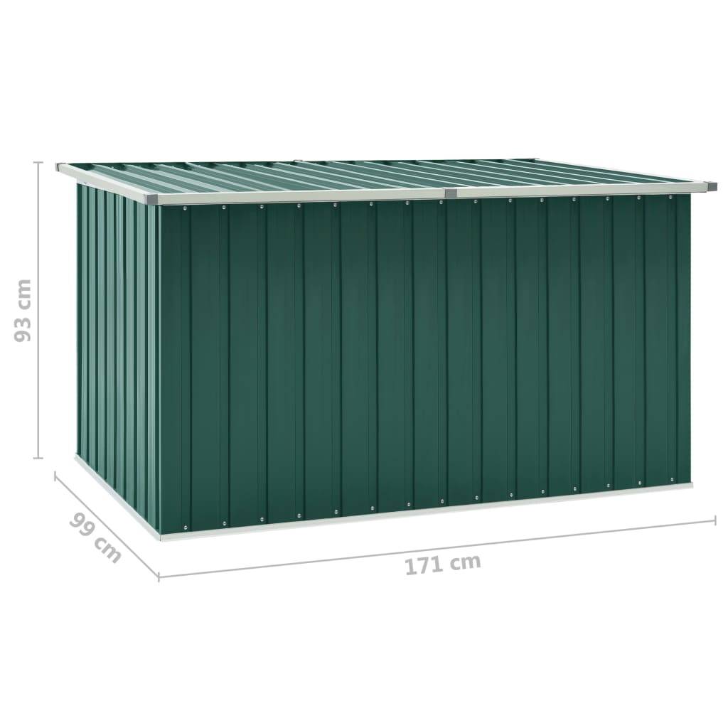 Helloshop26 - Coffre boîte meuble de jardin rangement 171 x 99 x 93 cm vert - Imagen 7