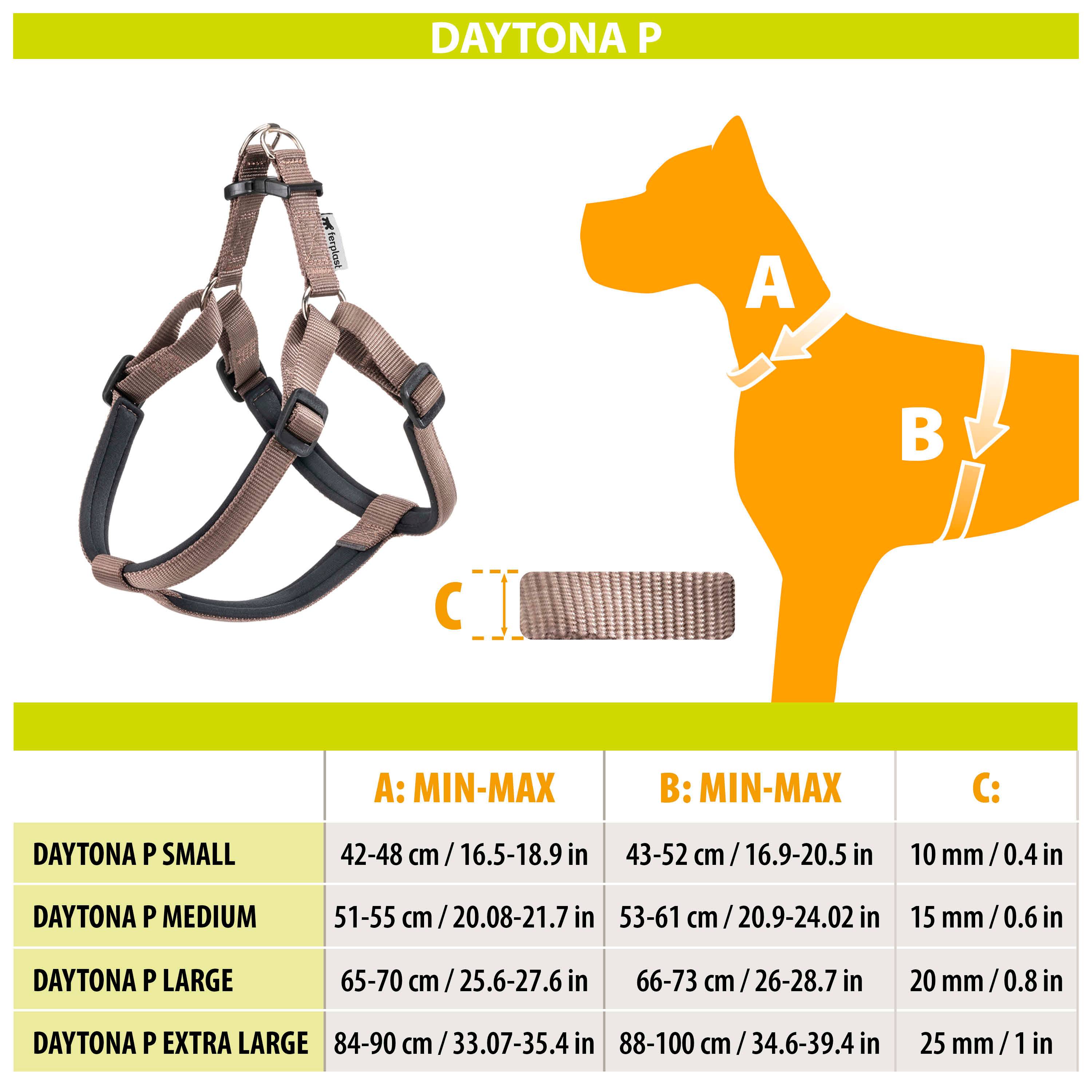Ferplast - Harnais nylon chien rembourrage simple FERPLAST DAYTONA plusieurs tailles couleurs - Imagen 2