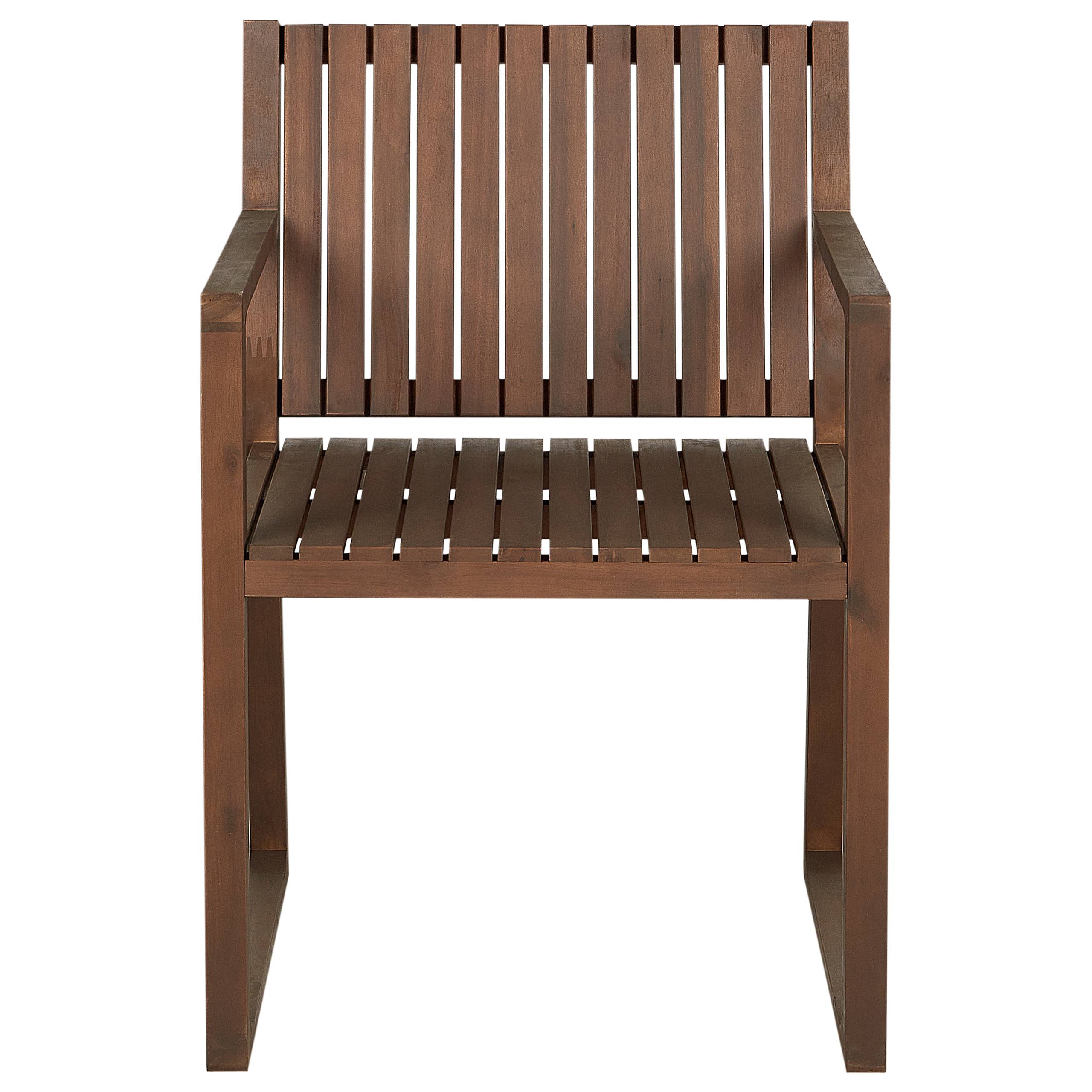 Beliani - Chaise de salle à manger Acacia Marron foncé SASSARI - Beliani - Imagen 3