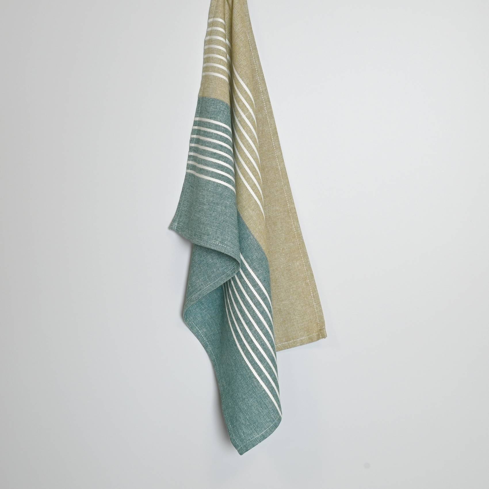 Torchon De Cuisine Autrefois - Coton Jacquard Bleu - Motif Pastis