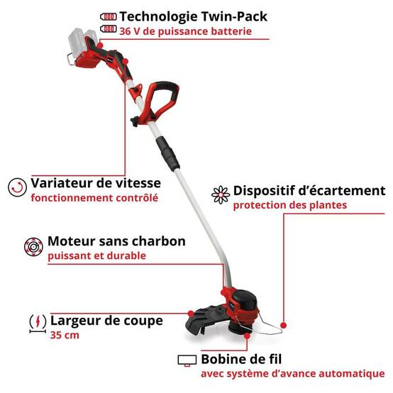 Einhell - Coupe bordure sans fil GP-CT 36/35 Li BL-Solo Einhell - Image 2