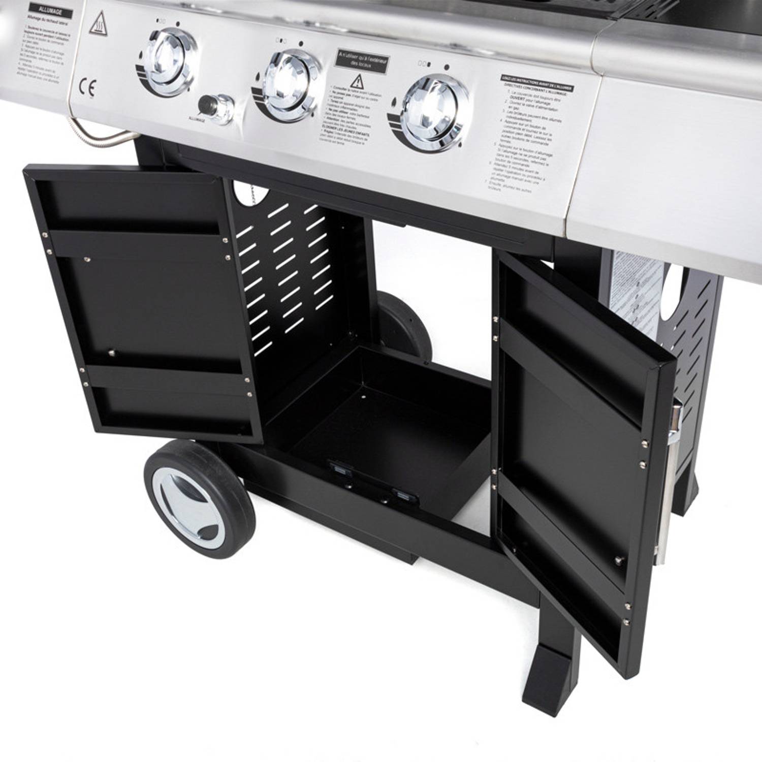 Somagic - Barbecue au gaz BALTIMORE - 3 brûleurs 10,5kW + réchaud - SOMAGIC - Image 7