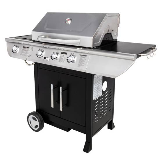 Somagic - Barbecue au gaz BALTIMORE - 3 brûleurs 10,5kW + réchaud - SOMAGIC - Image 1