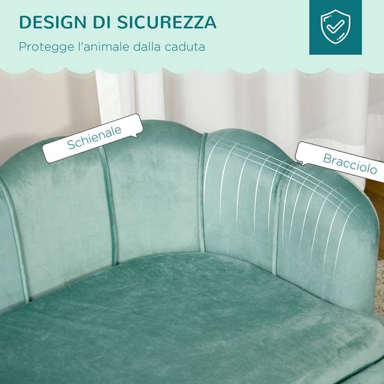 Canapé pour chien bois et polyester salon coussin lavable 98cm vert - ComfortXL Outdoor Living - Image 8