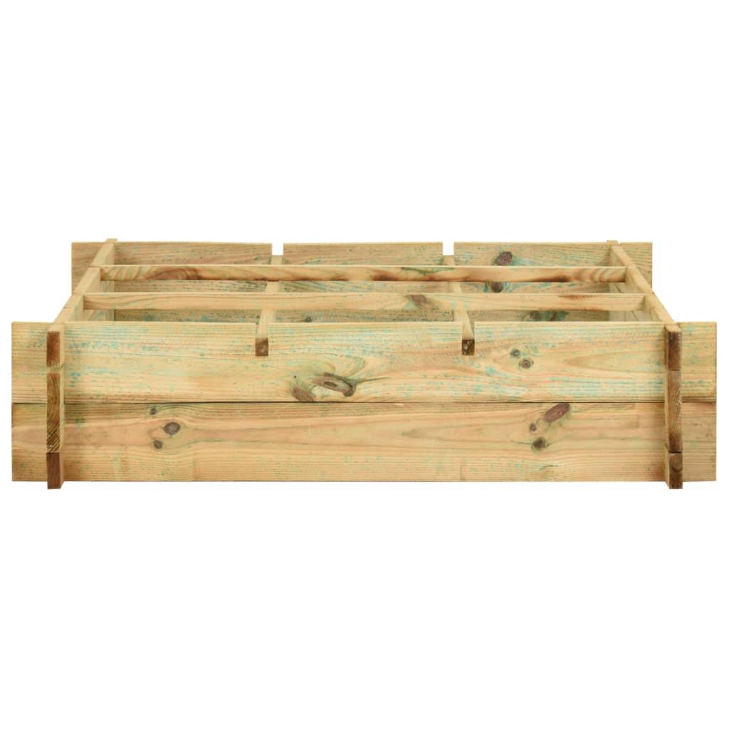 Helloshop26 - Jardinière lit surélevé plantes fleurs jardin 90 x 90 x 20 cm bois imprégné - Imagen 2
