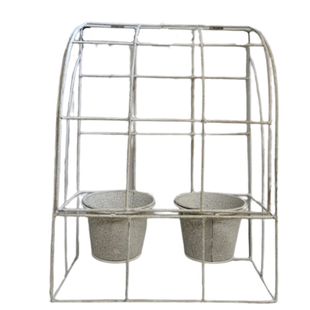 Jardinière murale extérieure jardin porte plante métal gris 43 cm Chemin de campagne - Imagen 1