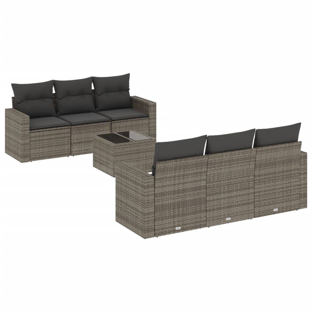 Salon de Jardin Bas 6 Places avec Rangement Intégré en Résine Tressée Grise et Table pour Jardin – ComfortXL Outdoor Living - Image 2