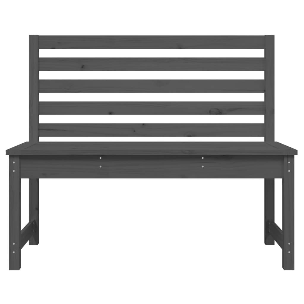 Maison Chic - Banc de jardin - Banc d'extérieur - Banquette gris 109 cm bois massif de pin - Imagen 4