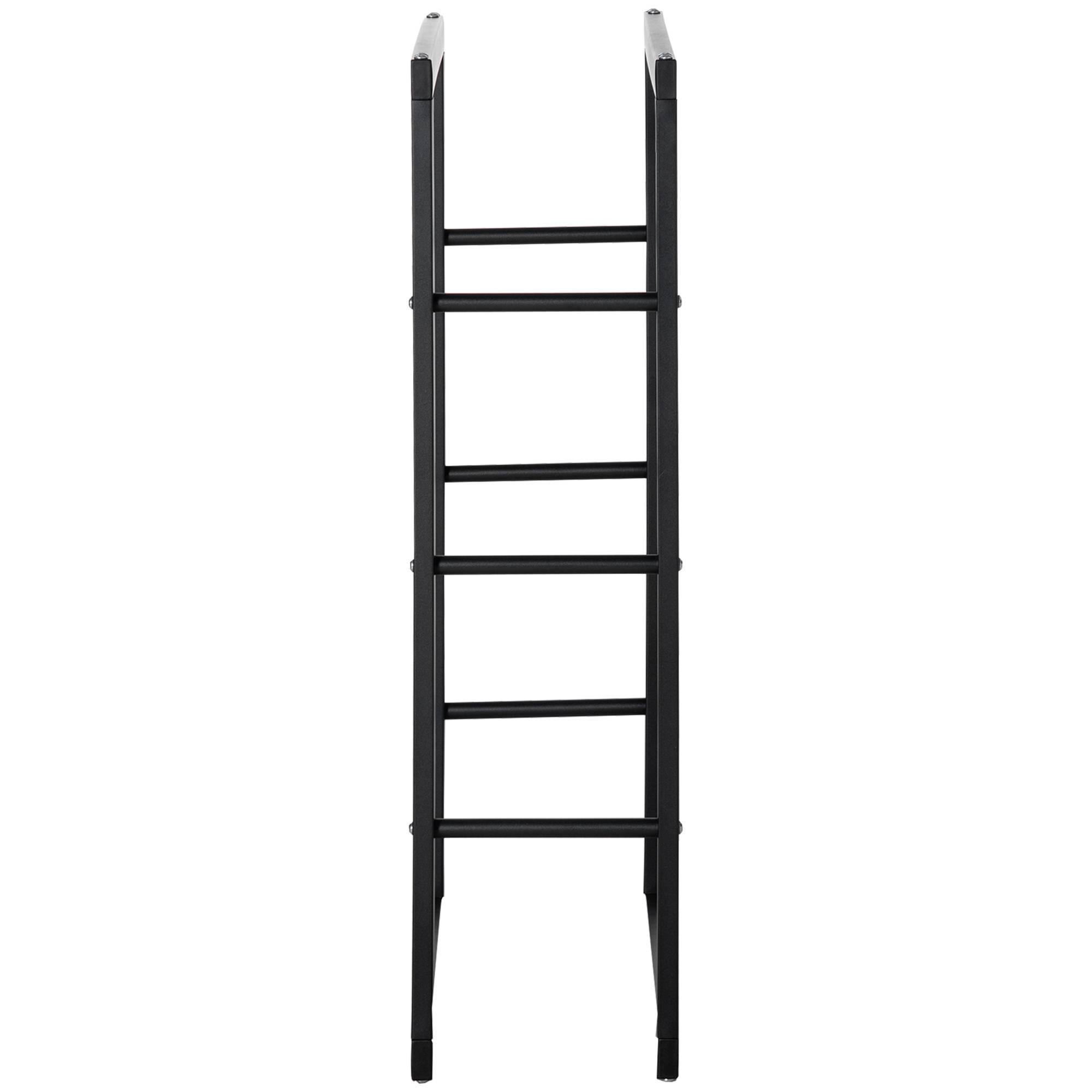 Range bûches Etagère porte bois de cheminée porte-bûches design contemporain charge max. 100 Kg dim. 60L x 25l x 100H cm métal noir - Image 9