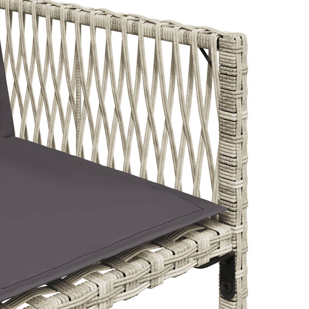 ComfortXL - Salon de Jardin Encastrable Gris Clair 10 Places avec Tabourets et Coussins – ComfortXL Outdoor Living - Image 9