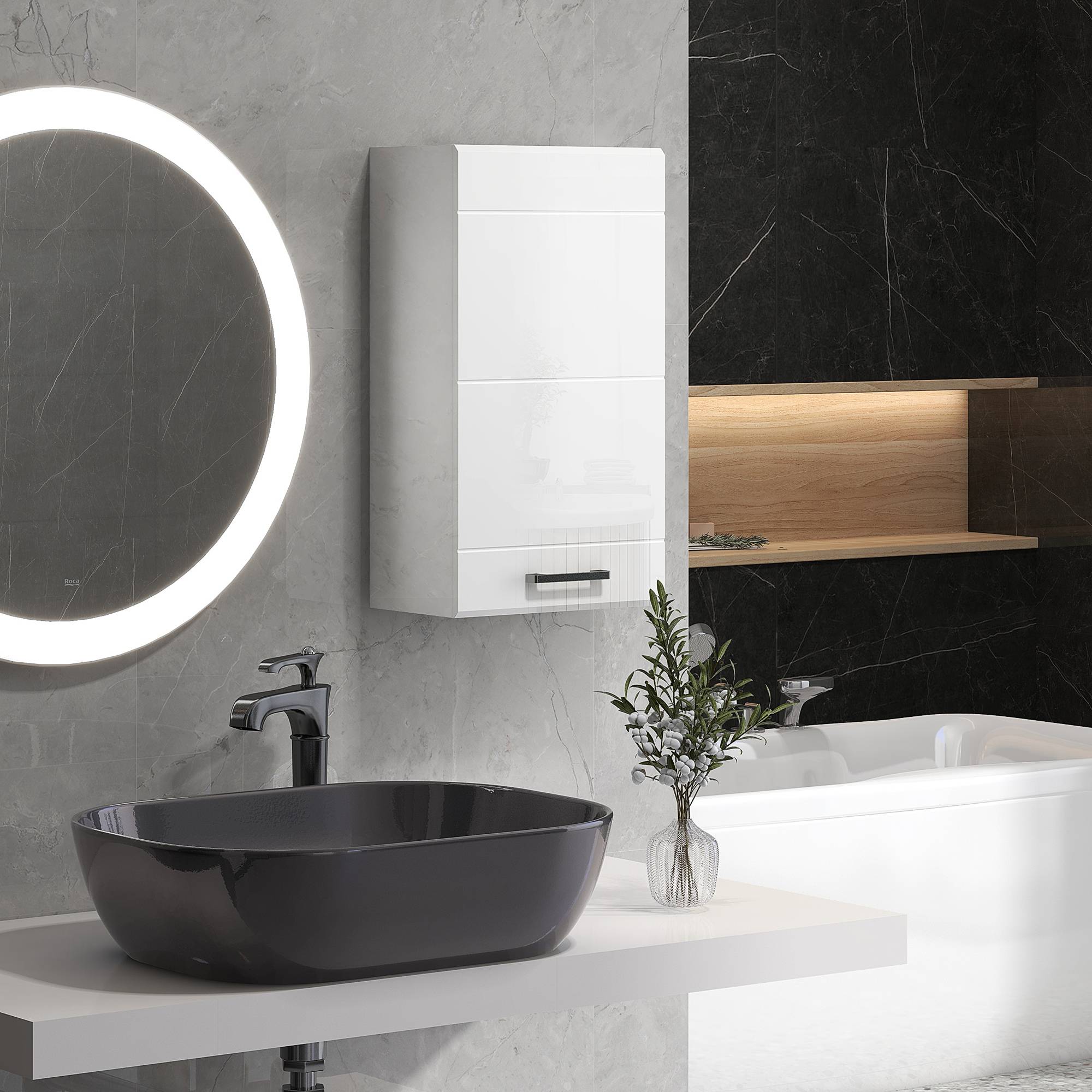 Sans Marque - Porte-gobelet salle bain Estante réglable cuisine Lavadero dortoir Blanco Brillo - Image 3
