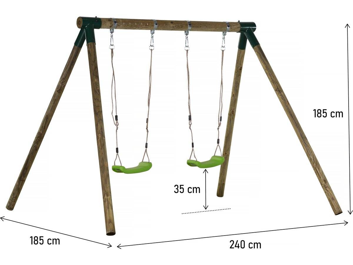 Habitat Et Jardin - Portique Bois "eden" - Avec 2 Balançoires. -habitat Et Jardin - Imagen 3