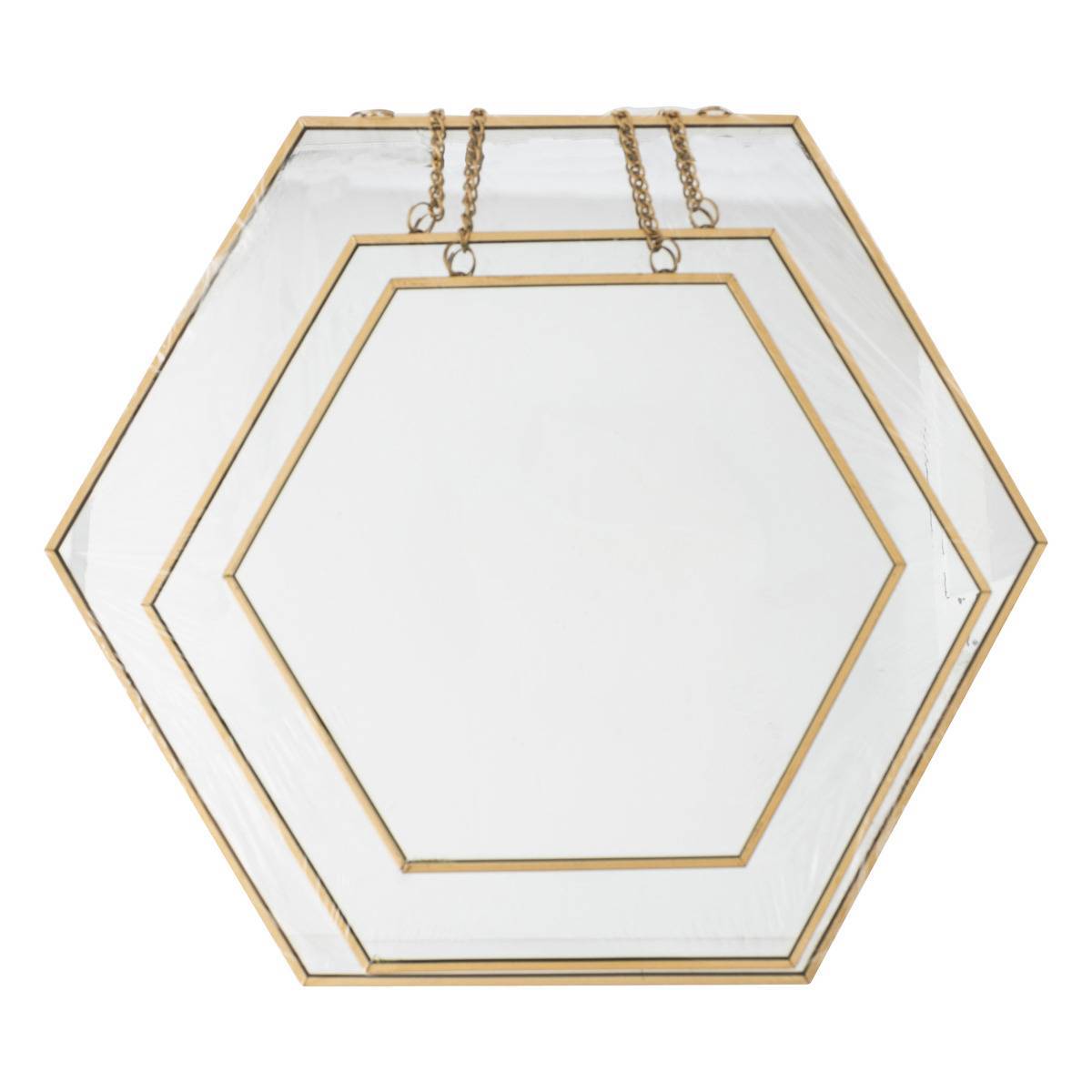 Atmosphera - Set de 3 miroirs doré L20/25/30cm - Atmosphera Créateur d'intérieur - Imagen 2