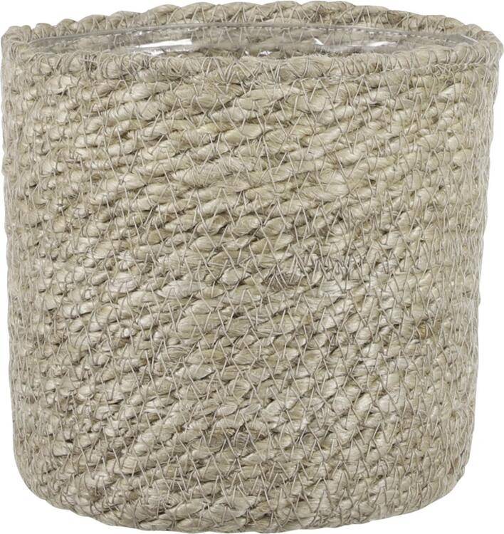 Mica Decorations - Panier Atlantic Crème Jute crème H. 14 cm Ø 14 cm