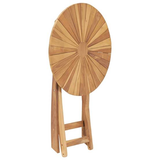 Table pliable de jardin bois de teck Ø 60 cm - PANGIVO - Image 5