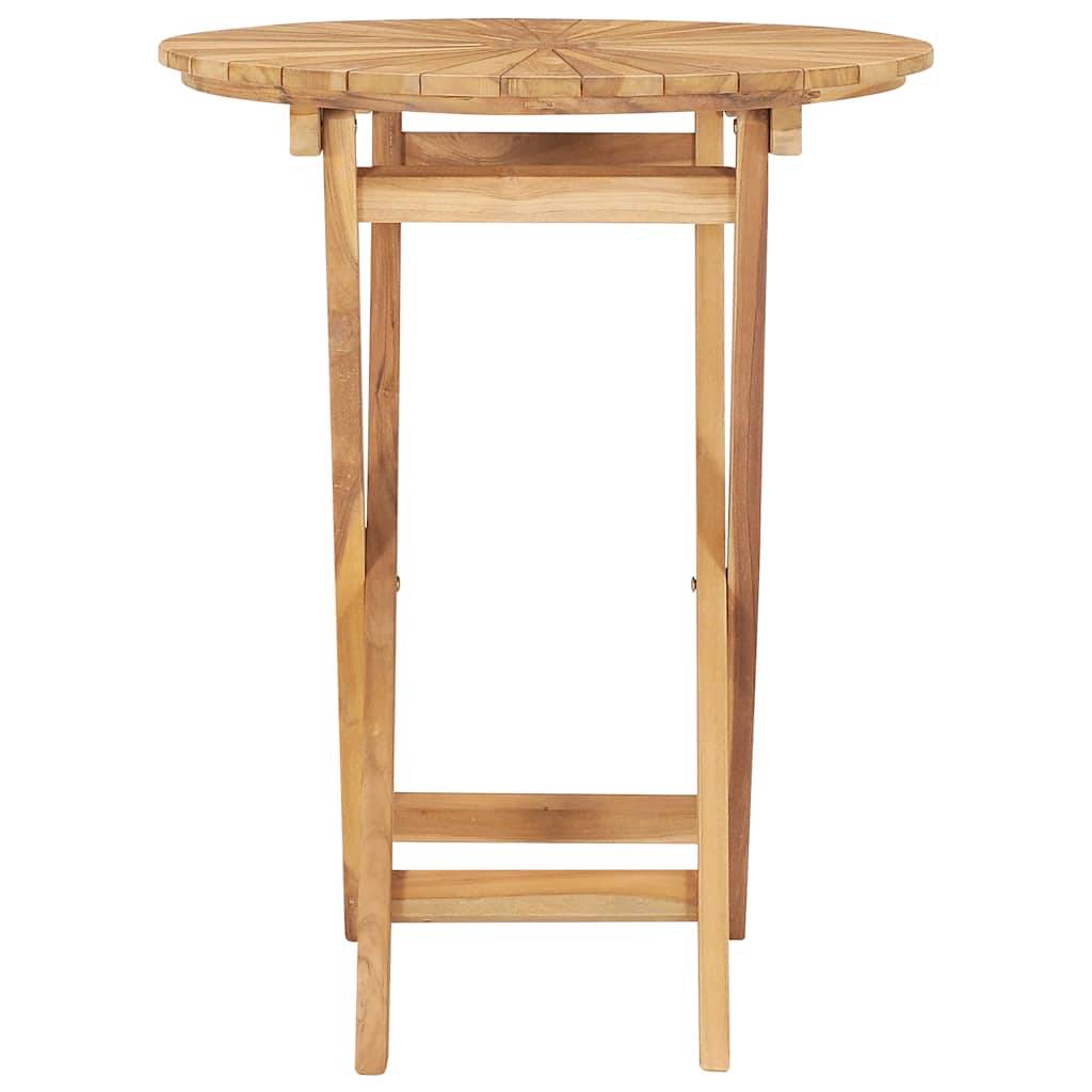 Table pliable de jardin bois de teck Ø 60 cm - PANGIVO - Image 2