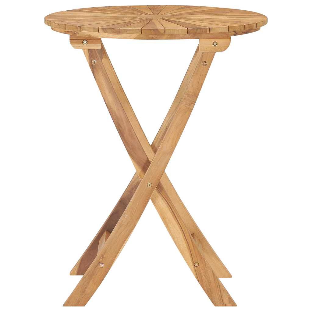 Table pliable de jardin bois de teck Ø 60 cm - PANGIVO - Image 3