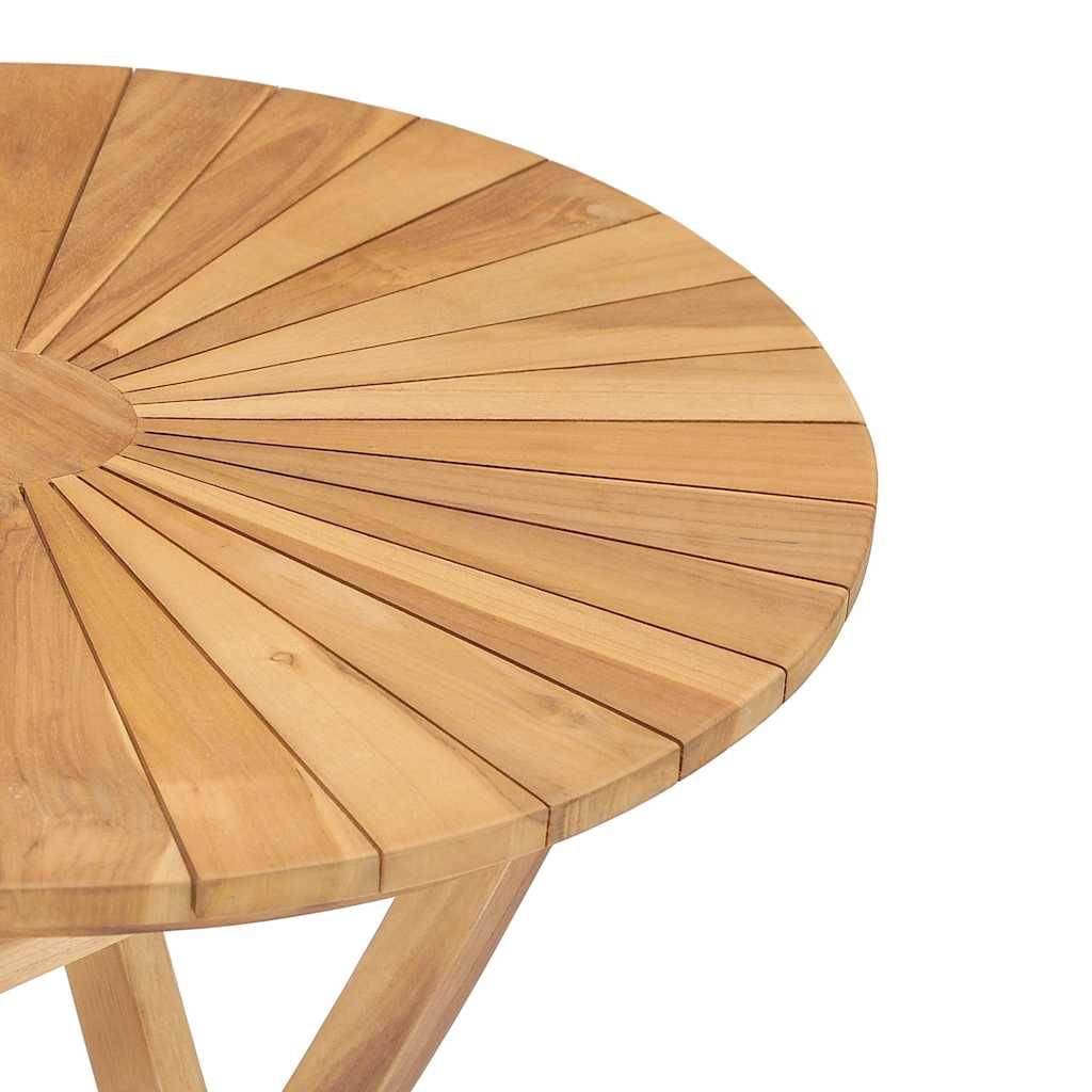 Table pliable de jardin bois de teck Ø 60 cm - PANGIVO - Image 6