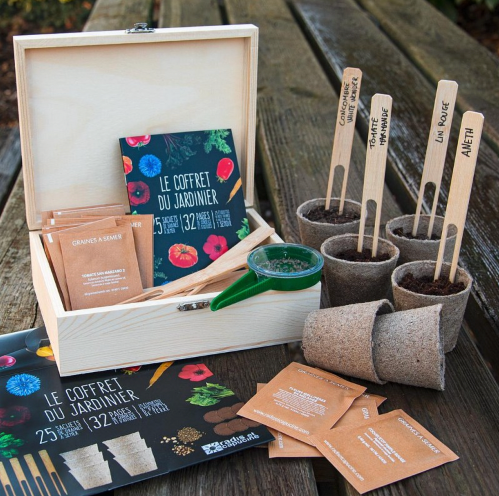 0 - Coffret du jardinier - 25 variétés de graines - Mes Courses En Vrac
