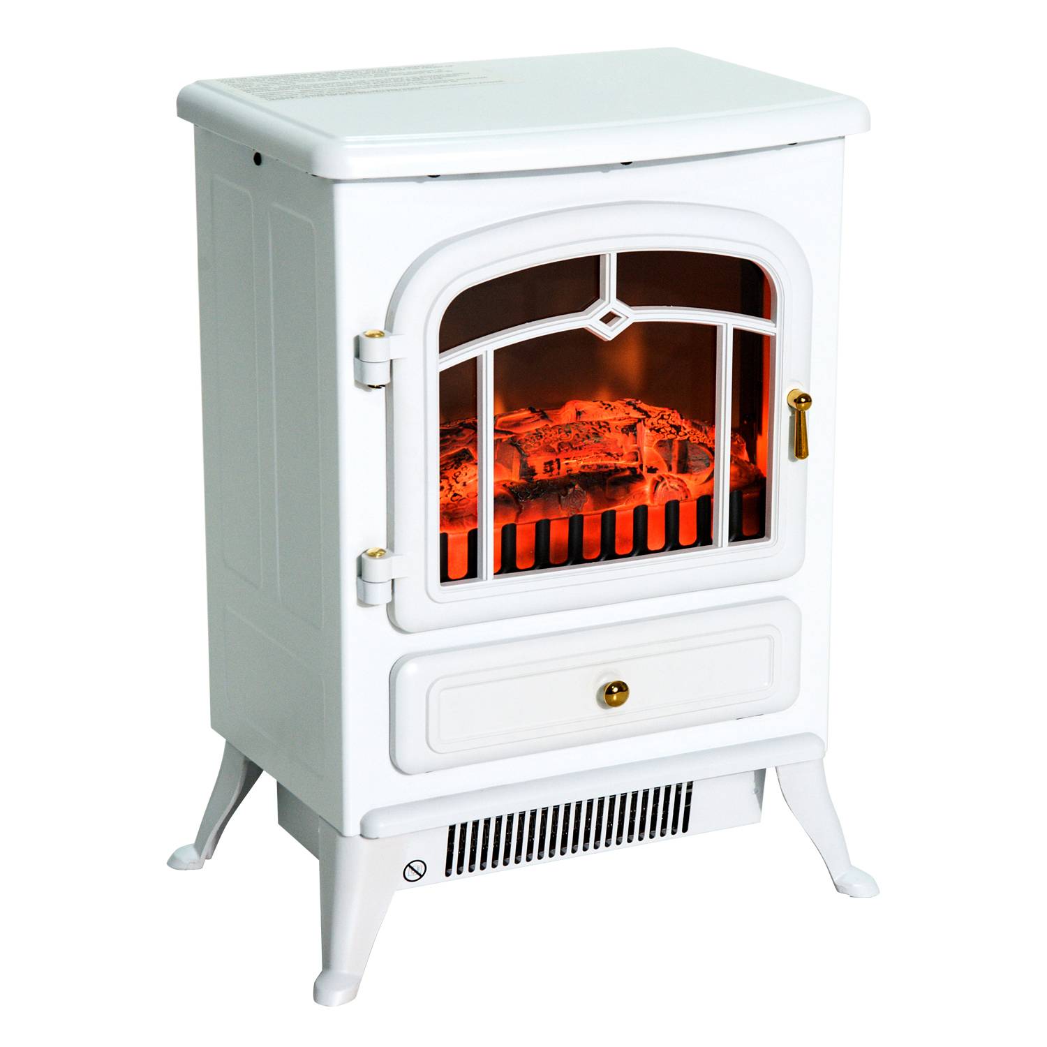 Sans Marque - Cheminée électrique,Cheminée LED 950/1850W anti-surchauffe blanc - Image 2