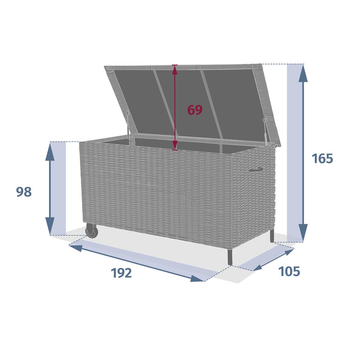 Hesperide - Coffre de rangement "Bayana" savana 1500L en acier traité époxy - Hespéride - Imagen 9