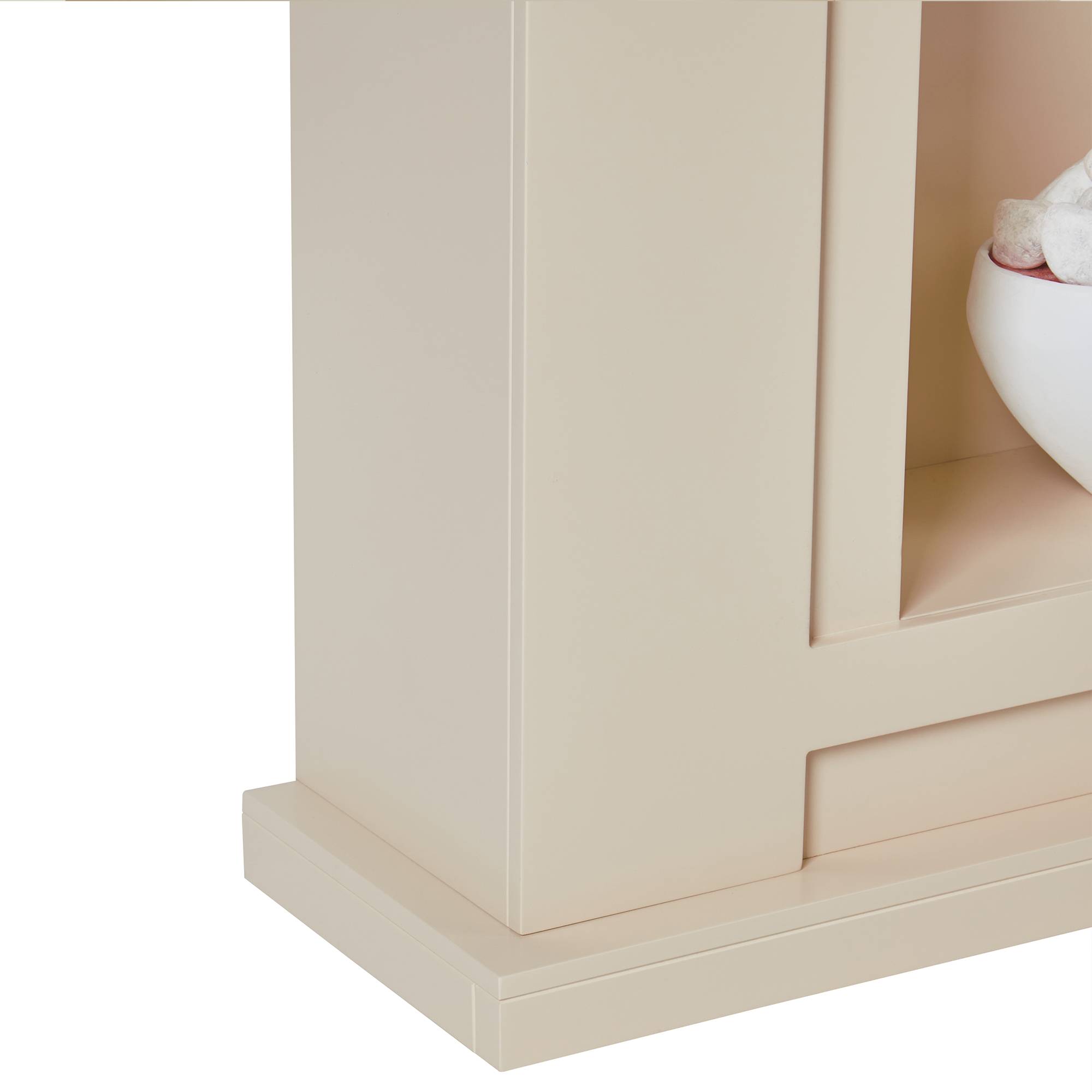 Beliani - Chauffage de cheminée électrique MDF Beige SAHARA - 90x21x80- Beliani - Image 9