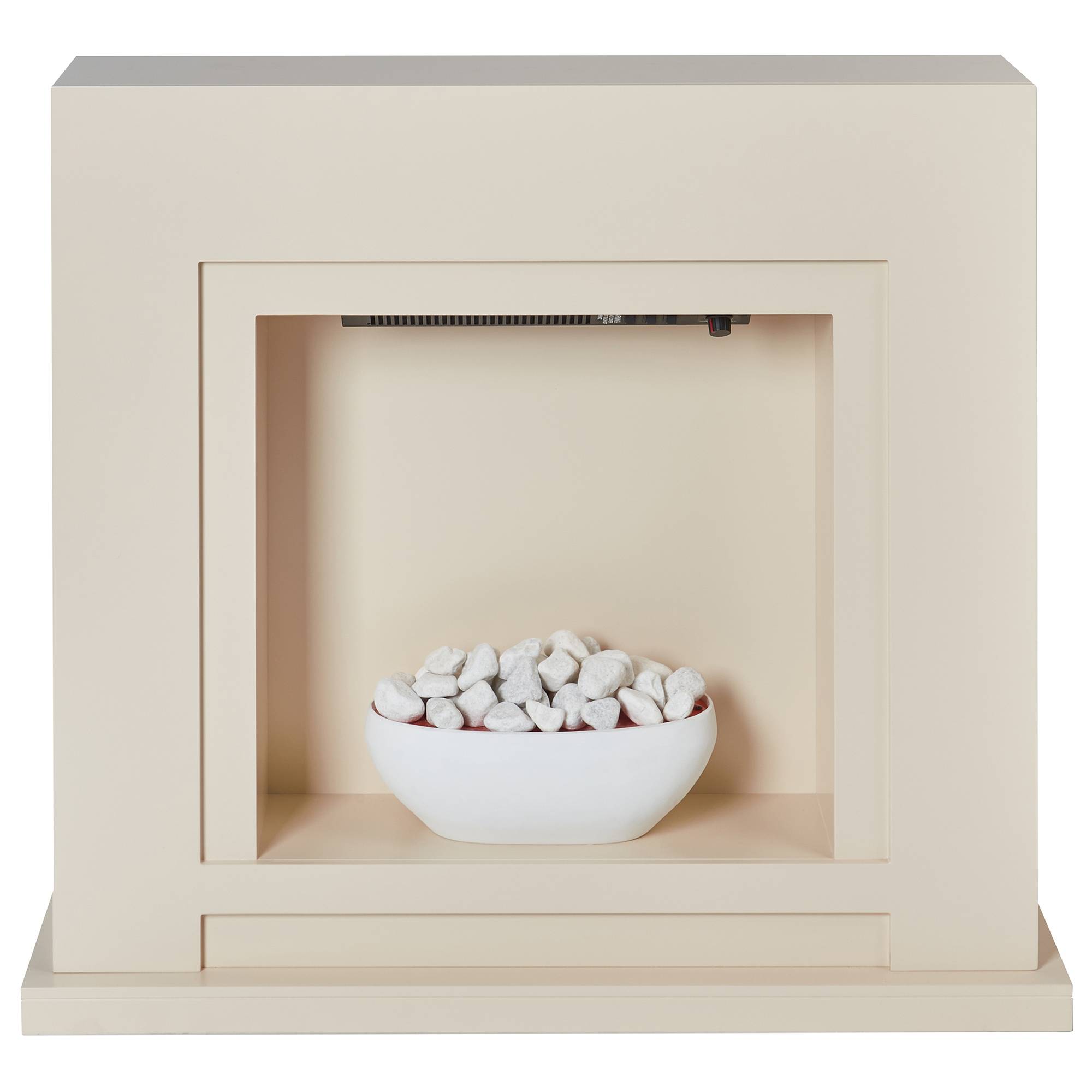 Beliani - Chauffage de cheminée électrique MDF Beige SAHARA - 90x21x80- Beliani - Image 2