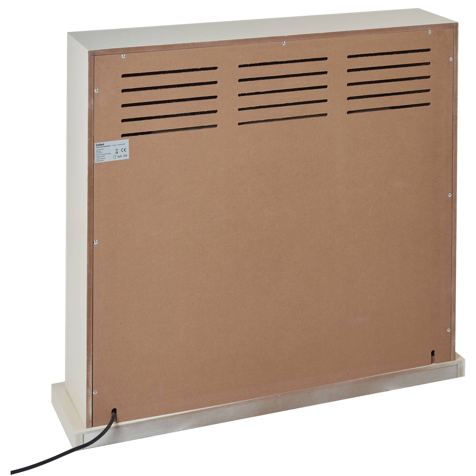 Beliani - Chauffage de cheminée électrique MDF Beige SAHARA - 90x21x80- Beliani - Image 5