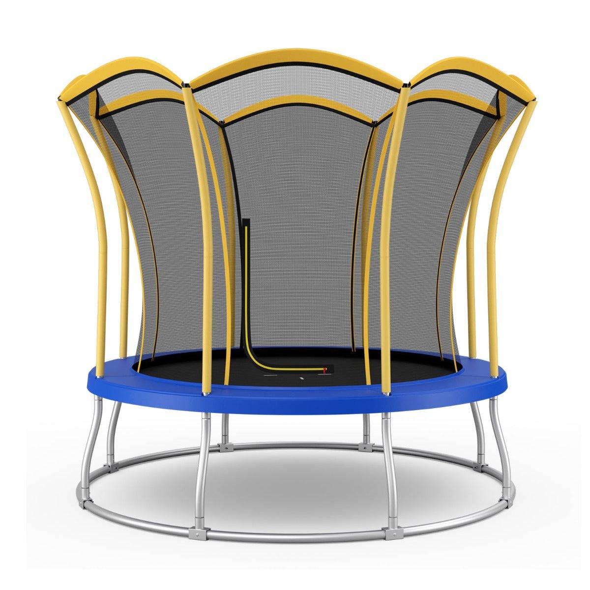 Helloshop26 - Trampoline pour enfants diamètre 305 cm en forme de fleur avec filet de protection coussin de sécurité et cadre en métal galvanisé - Imagen 1