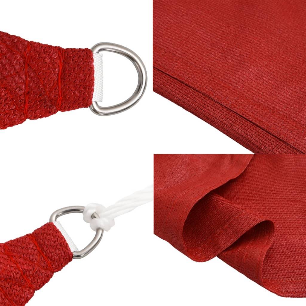 Voile d'ombrage - Voile solaire 160 g/m² Rouge 3x6 m PEHD - Image 6