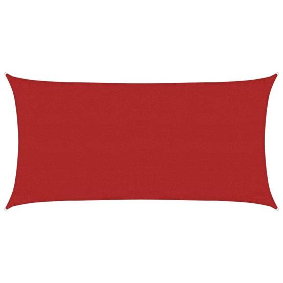 Voile d'ombrage - Voile solaire 160 g/m² Rouge 3x6 m PEHD - Image 1