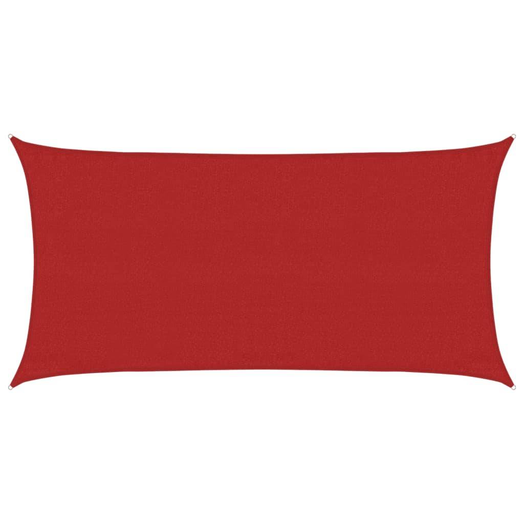Voile d'ombrage - Voile solaire 160 g/m² Rouge 3x6 m PEHD - Image 1