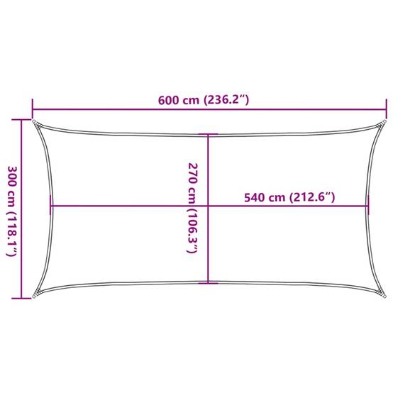 Voile d'ombrage - Voile solaire 160 g/m² Rouge 3x6 m PEHD - Image 10