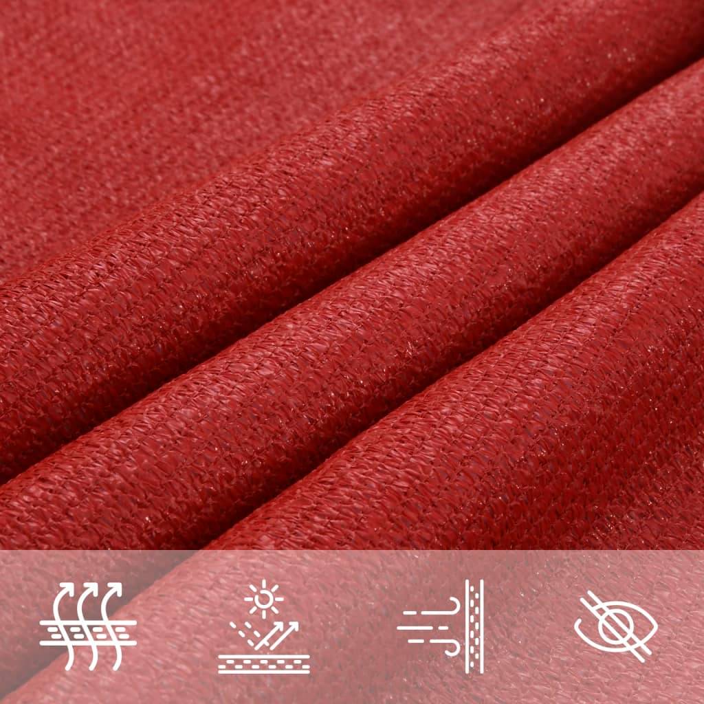 Voile d'ombrage - Voile solaire 160 g/m² Rouge 3x6 m PEHD - Image 7