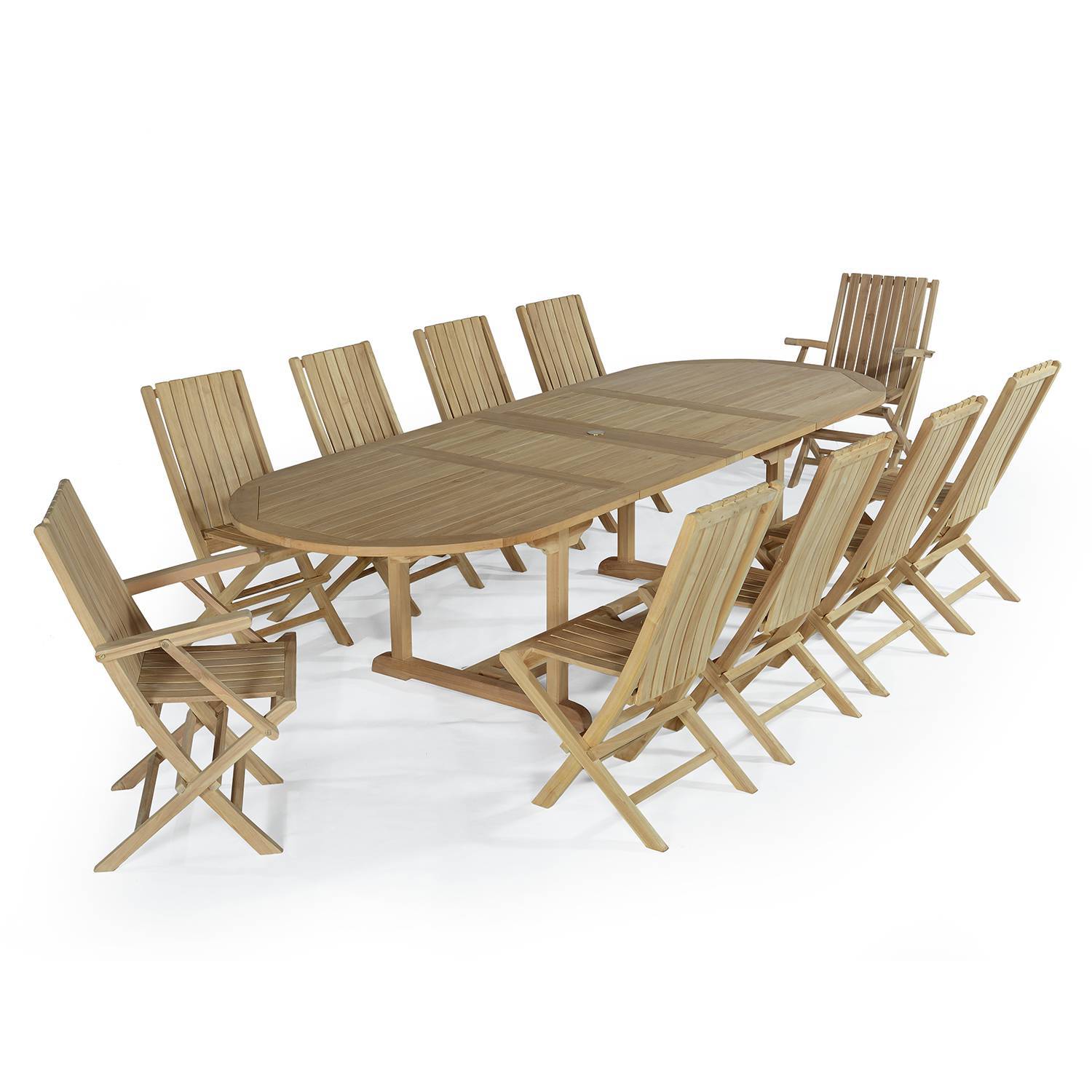 Salon de jardin en teck massif Samora, 10 places - TECK'Attitude - Image 1