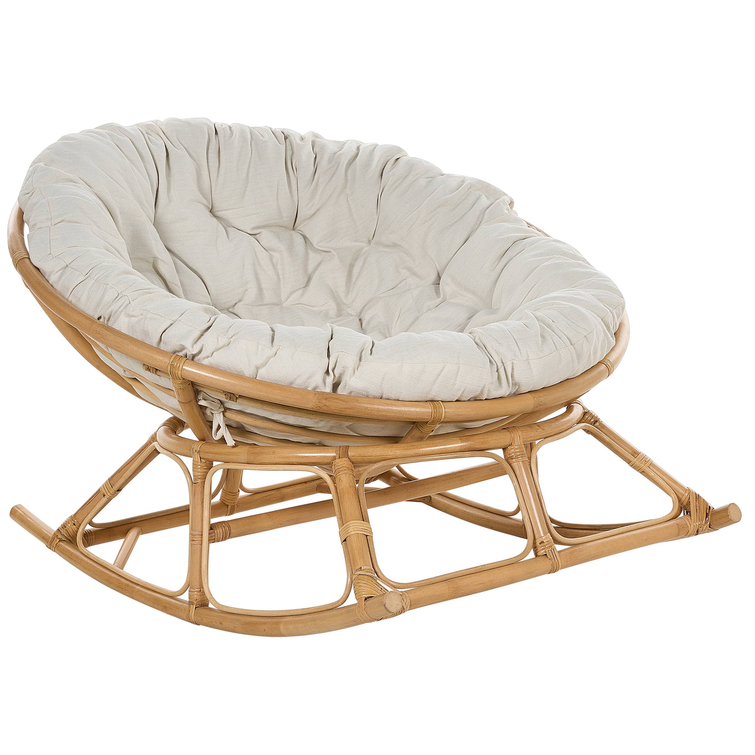 Beliani - Chaise à bascule Rotin Naturel ORVIETO - Beliani - Imagen 2