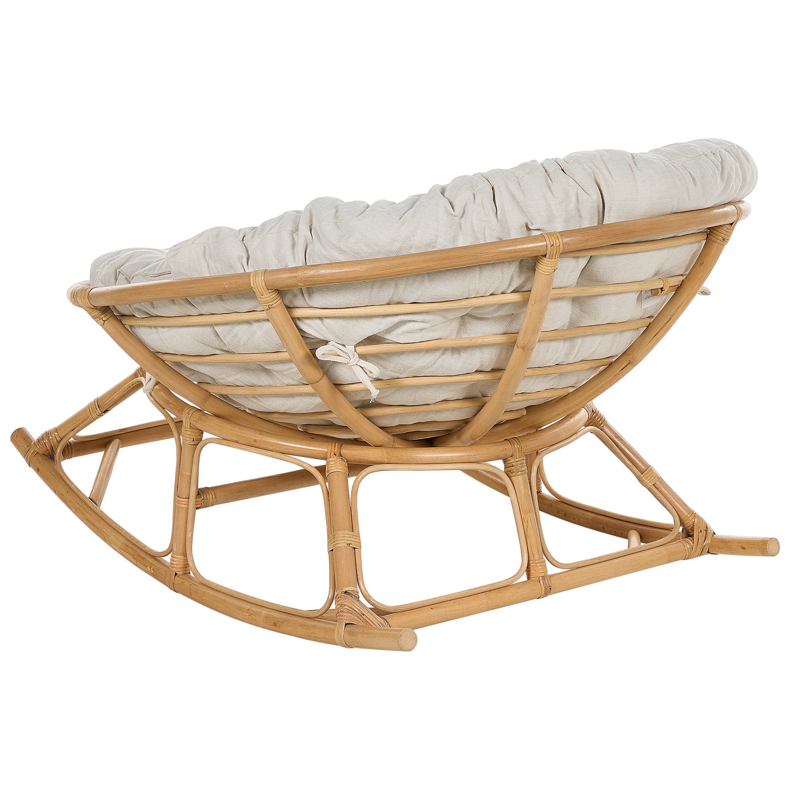 Beliani - Chaise à bascule Rotin Naturel ORVIETO - Beliani - Imagen 6