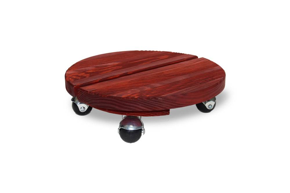 Louis Moulin - Roule plante BOIS rond rouge - 30 cm - Bois Louis Moulin - Imagen 1