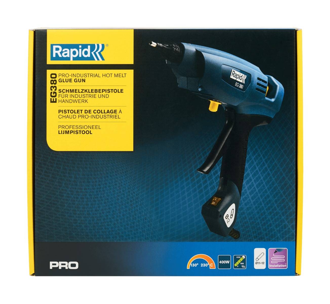 Pistolet à colle industriel PRO EG380 - Débit 2200 g/h pour les bâtons de colle de 12 mm - Boite - RAPID-ISABERG - 5000018 - Image 7
