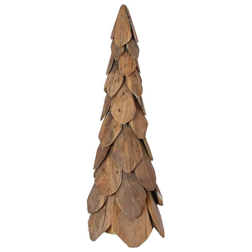 Sapin de Noël en bois de teck décoration moderne pour salon et bureau 80 cm – ComfortXL Outdoor Living - Image 5
