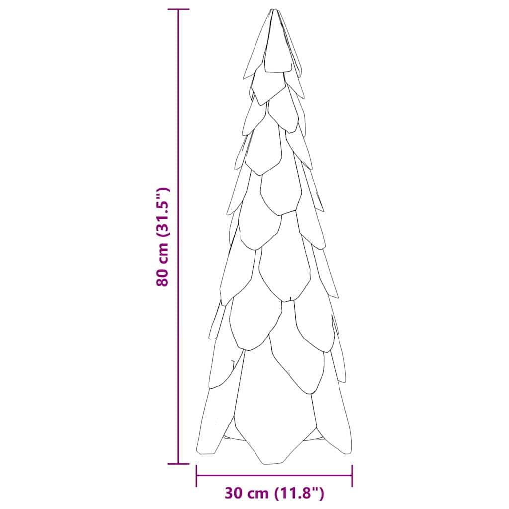Sapin de Noël en bois de teck décoration moderne pour salon et bureau 80 cm – ComfortXL Outdoor Living - Image 8