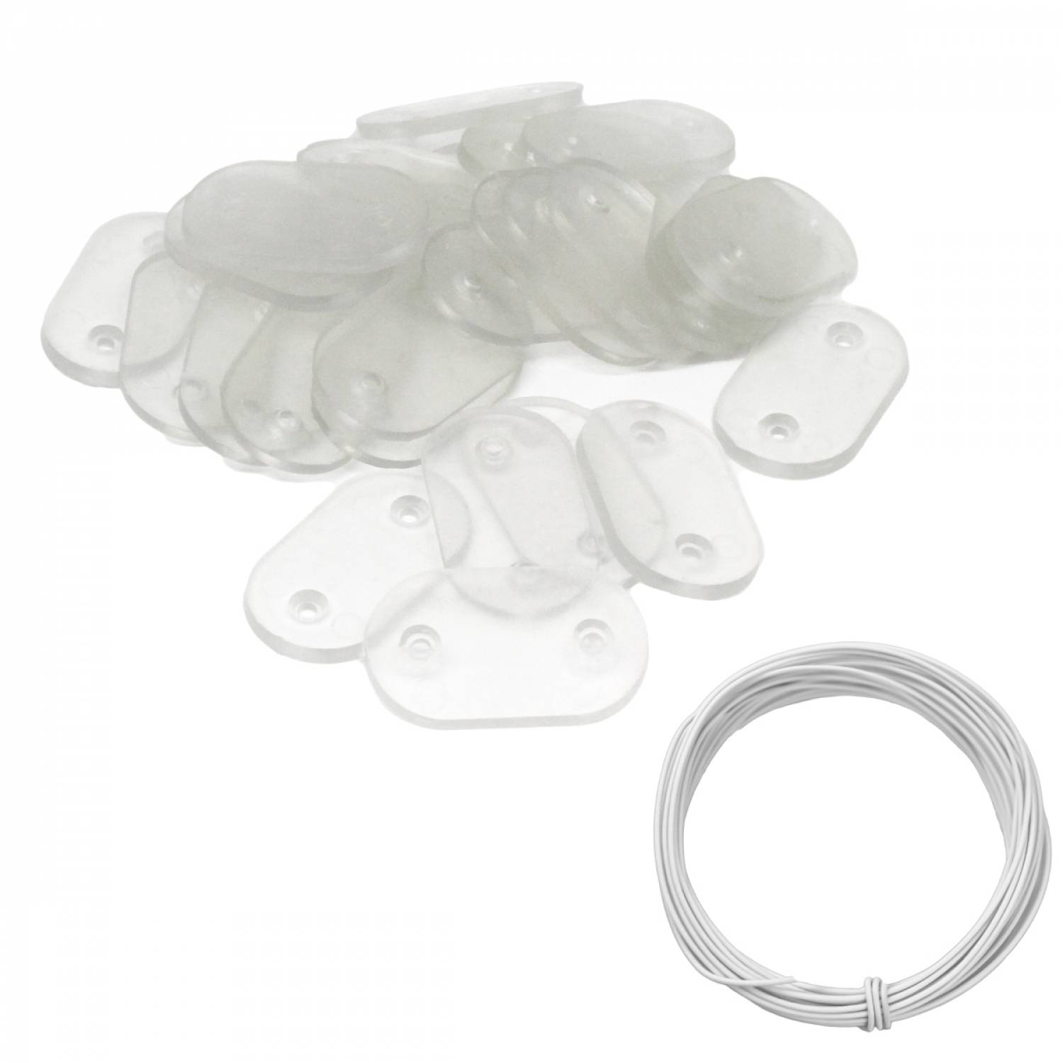 Linxor - Lot de 50 kits de fixation pour brise vue, canisse anti-UV - Transparent - Linxor - Imagen 1