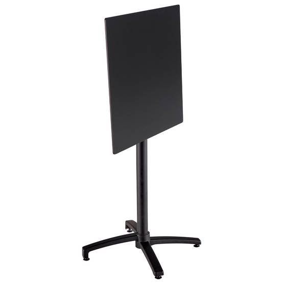 Oviala - Ensemble table haute stratifié noir et 2 chaises hautes gris - Oviala - Image 2