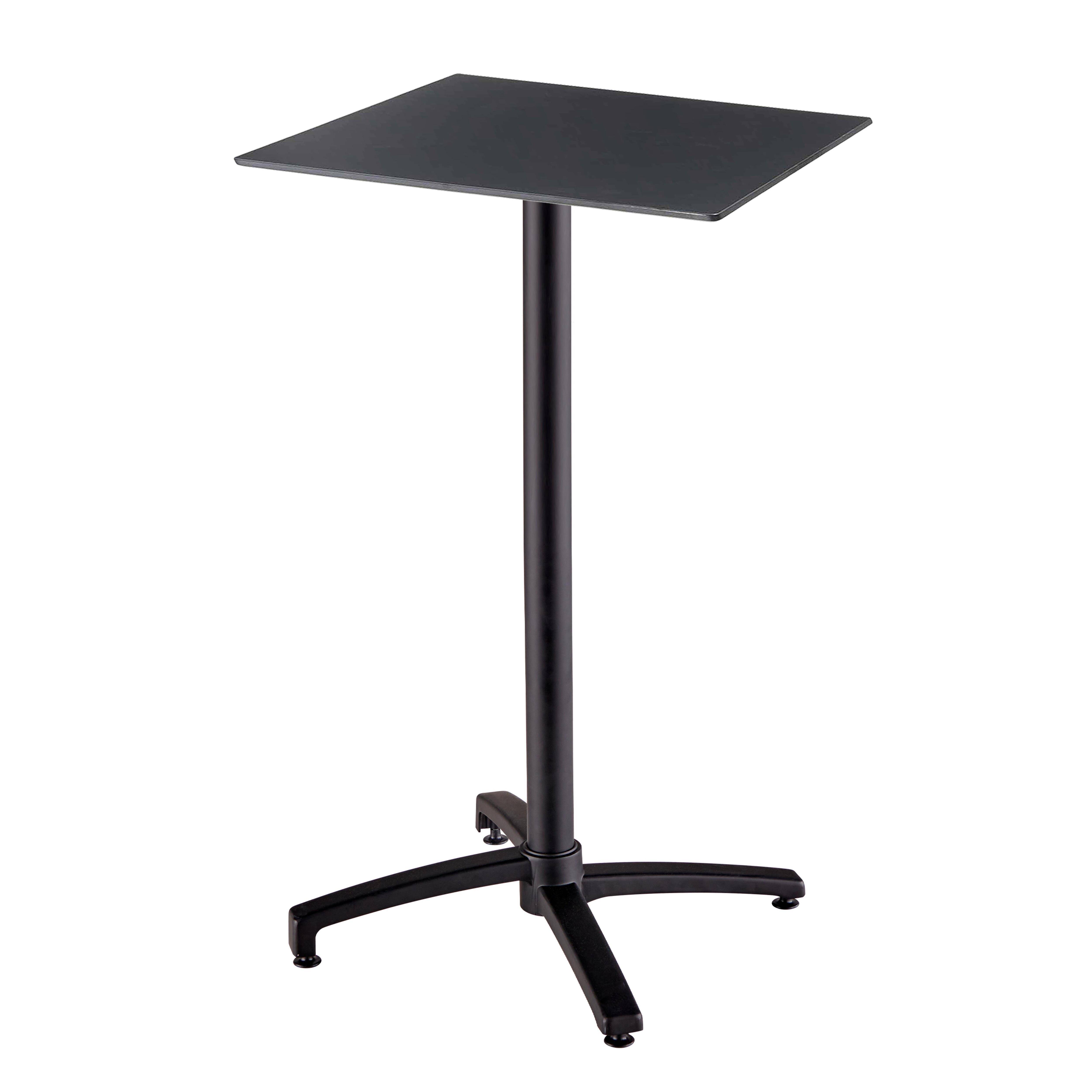 Oviala - Ensemble table haute stratifié noir et 2 chaises hautes gris - Oviala - Image 3