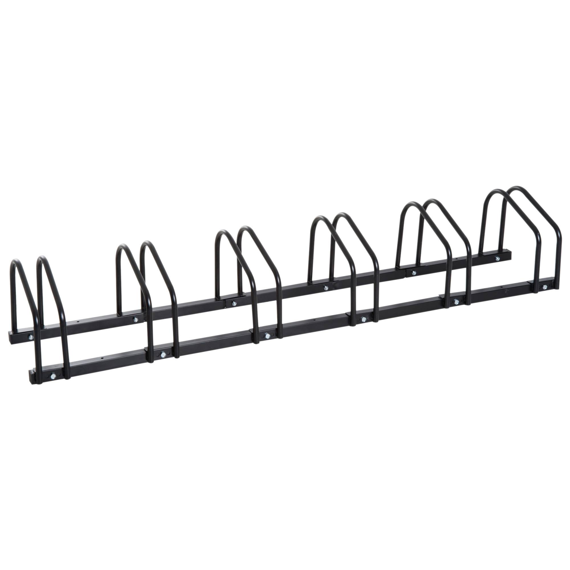 Porte-vélos pour 6 vélos, résistant aux intempéries, fixation murale ou au sol, acier 179 x 33 x 27 cm - Image 2