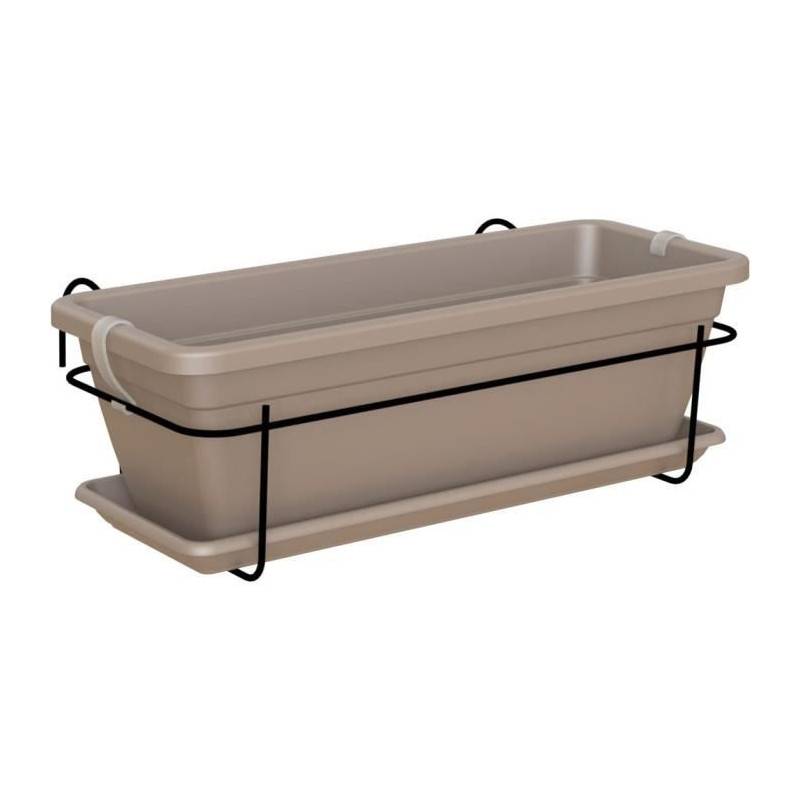 Artevasi - Artevasi - Kit Balcon Jardiniere Venezia 50cm Taupe 50 X 19,5 X H16,3 Cm - 1,16l - Imagen 1