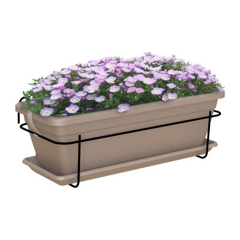 Artevasi - Artevasi - Kit Balcon Jardiniere Venezia 50cm Taupe 50 X 19,5 X H16,3 Cm - 1,16l - Imagen 2