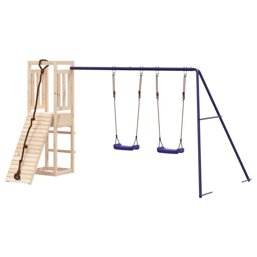 Helloshop26 - Aire de jeux d'extérieur balançoires portiques robuste jeux jardin 308 x 184 x 169 cm bois de pin massif - Imagen 2