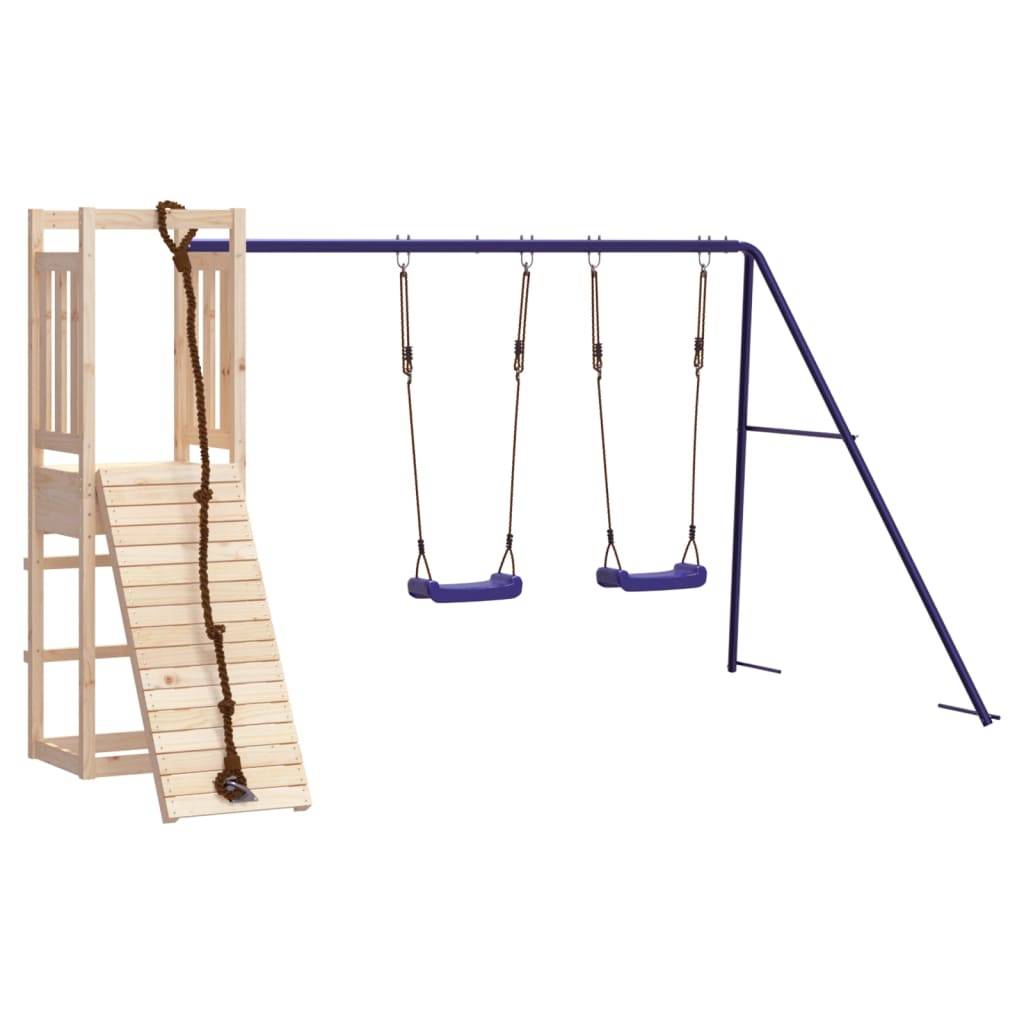 Helloshop26 - Aire de jeux d'extérieur balançoires portiques robuste jeux jardin 308 x 184 x 169 cm bois de pin massif - Imagen 1