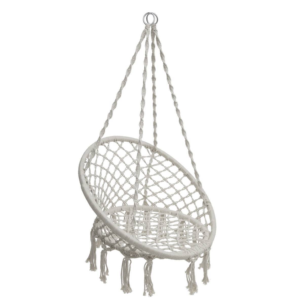 Hesperide - Chaise de détente suspendue en macramé "Plumaya" en coton Hespéride - Imagen 1